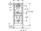 Élément Geberit Duofix pour urinoir, 112–130 cm, universel, pour tête de diffusion