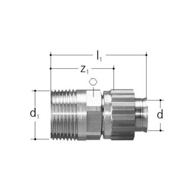 SANIPEX PIECE INTERM. A/FILETAGE
EXTERIEUR 5480.922  3/4" - 20 MM